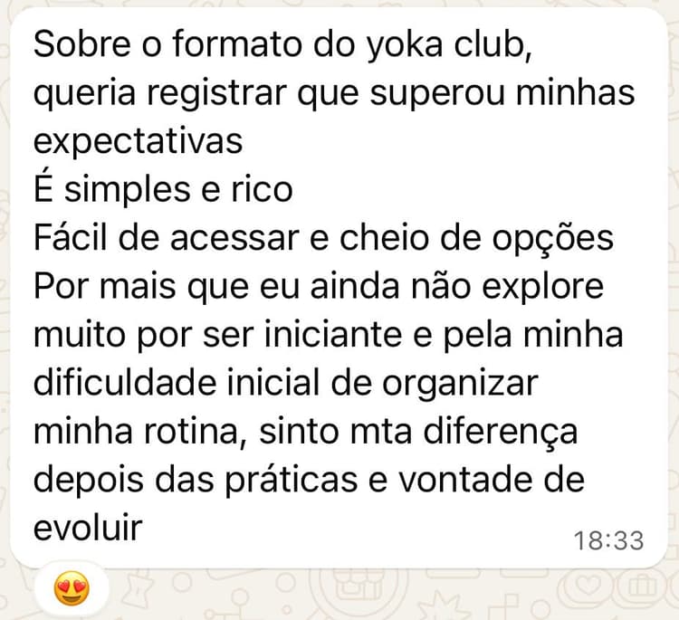 WhatsApp testimonial from samantha